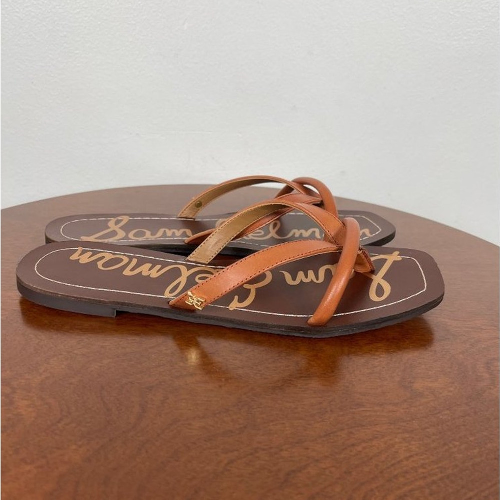 Sam Edelman Abbey Sandals in Ginger Brown Leather Women's Size 7 - Picture 5 of 9